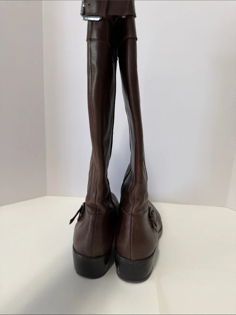 Lauren Ralph Lauren Brown Leather Over-the-Knee Riding Boots
